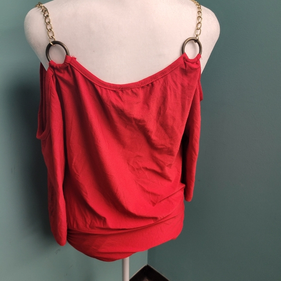 Dots (M) Cold Shoulder Top - Picture 4 of 5